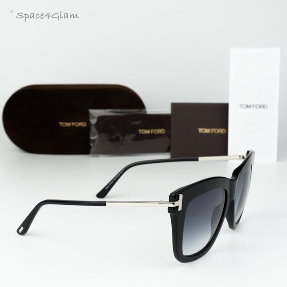 NEW Tom Ford Women Sunglasses Black Smoke Gradient Butterfly DASHA FT0822/S 01B - Picture 4 of 11
